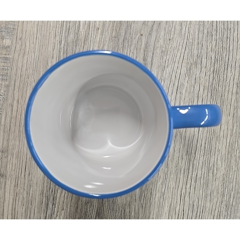 M&M's World Blue Character "I Woke Up Like This" Coffee Tea‎ Mug 2023 Mars Candy - Picture 3 of 4